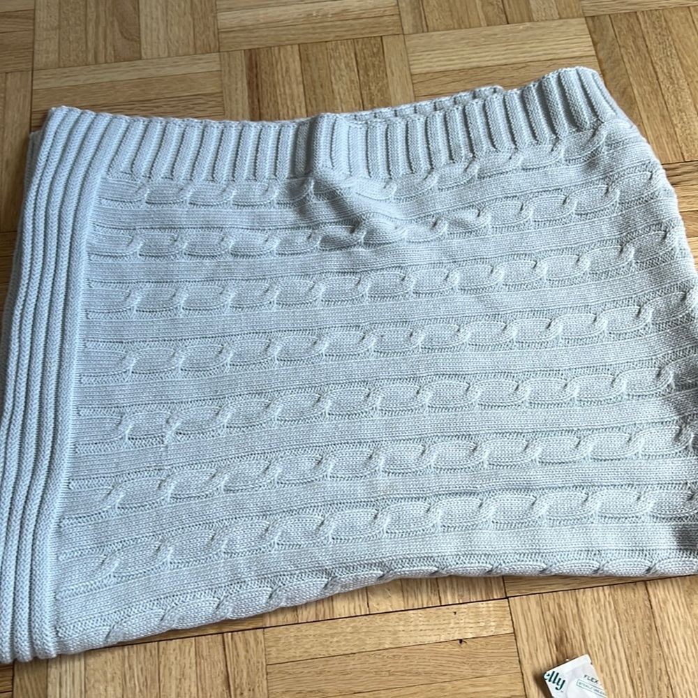 Jack and Jill baby blanket 30*40 blue cotton